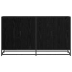 vidaXL Servírovacia skriňa Čierny dub 134 x 35 x 76 cm – Obrázok 4