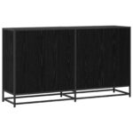 vidaXL Servírovacia skriňa Čierny dub 134 x 35 x 76 cm – Obrázok 6