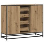 vidaXL Servírovacia skriňa Dub artisan 92 x 35 x 76 cm – Obrázok 6