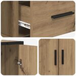 vidaXL Servírovacia skriňa Dub artisan 92 x 35 x 76 cm – Obrázok 7