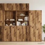 vidaXL Úložný kabinet so policami Staré drevo 70 x 42,5 x 225 cm