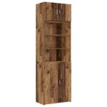 vidaXL Úložný kabinet so policami Staré drevo 70 x 42,5 x 225 cm – Obrázok 2