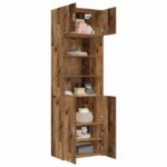 vidaXL Úložný kabinet so policami Staré drevo 70 x 42,5 x 225 cm – Obrázok 3