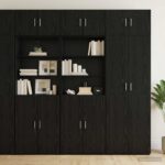 vidaXL Úložný kabinet so policami Čierny dub 70 x 42,5 x 225 cm