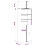 vidaXL Úložný kabinet so policami Čierny dub 70 x 42,5 x 225 cm – Obrázok 10