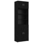 vidaXL Úložný kabinet so policami Čierny dub 70 x 42,5 x 225 cm – Obrázok 2