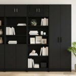 vidaXL Úložný kabinet so policami Čierny dub 70 x 42,5 x 225 cm – Obrázok 4