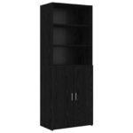 vidaXL Úložný kabinet so policami Čierny dub 70 x 42,5 x 225 cm – Obrázok 5