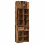 vidaXL Úložný kabinet so policami Staré drevo 70 x 42,5 x 225 cm – Obrázok 2