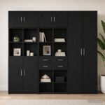 vidaXL Úložný kabinet so policami Čierny dub 70 x 42,5 x 225 cm