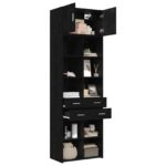 vidaXL Úložný kabinet so policami Čierny dub 70 x 42,5 x 225 cm – Obrázok 3