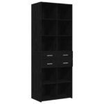 vidaXL Úložný kabinet so policami Čierny dub 70 x 42,5 x 225 cm – Obrázok 5