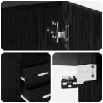 vidaXL Úložný kabinet so policami Čierny dub 70 x 42,5 x 225 cm – Obrázok 9