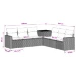 vidaXL Sada pohoviek 7 pcs Beige a svetlo šedá Poly ratan a oceľ – Obrázok 8