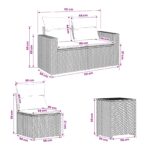 vidaXL Sada pohoviek 7 pcs Beige a svetlo šedá Poly ratan a oceľ – Obrázok 9