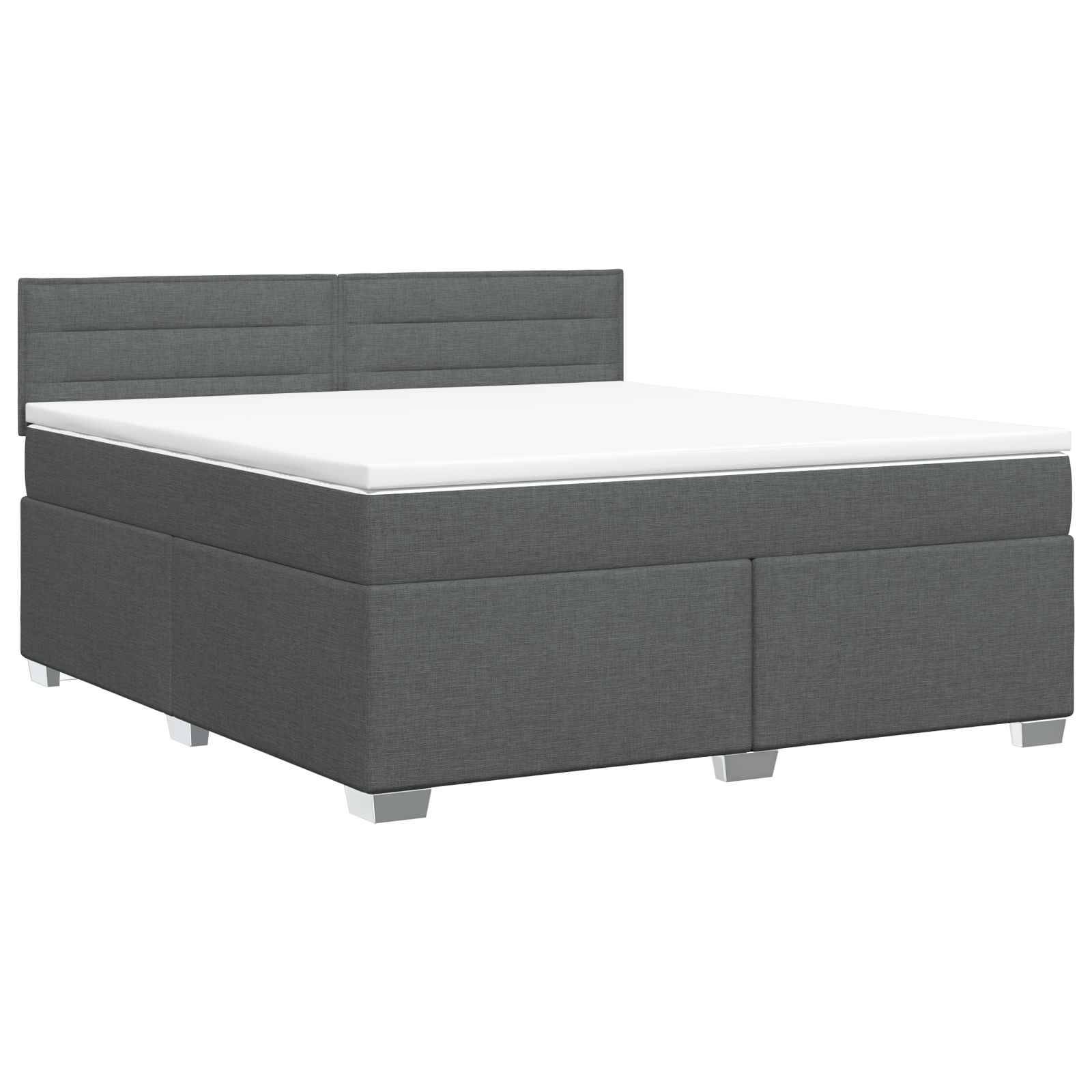 3450489_1.jpg vidaXL Posteľ boxspring s matracom Tmavosivá 140 x 200 cm Látka – Obrázok 1
