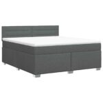 vidaXL Posteľ boxspring s matracom Tmavosivá 160 x 200 cm Látka