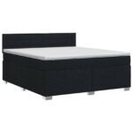 vidaXL Posteľ boxspring s matracom Čierna 180 x 200 cm Látka – Obrázok 2