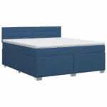 vidaXL Posteľ boxspring s matracom Modrá 180 x 200 cm Látka
