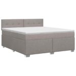 vidaXL Posteľ boxspring s matracom Sivohnedá 180 x 200 cm Látka