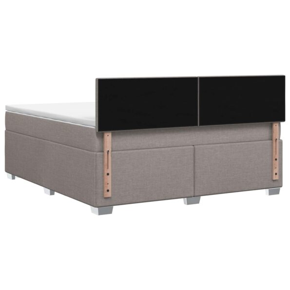 vidaXL Posteľ boxspring s matracom Sivohnedá 180 x 200 cm Látka – Obrázok 7