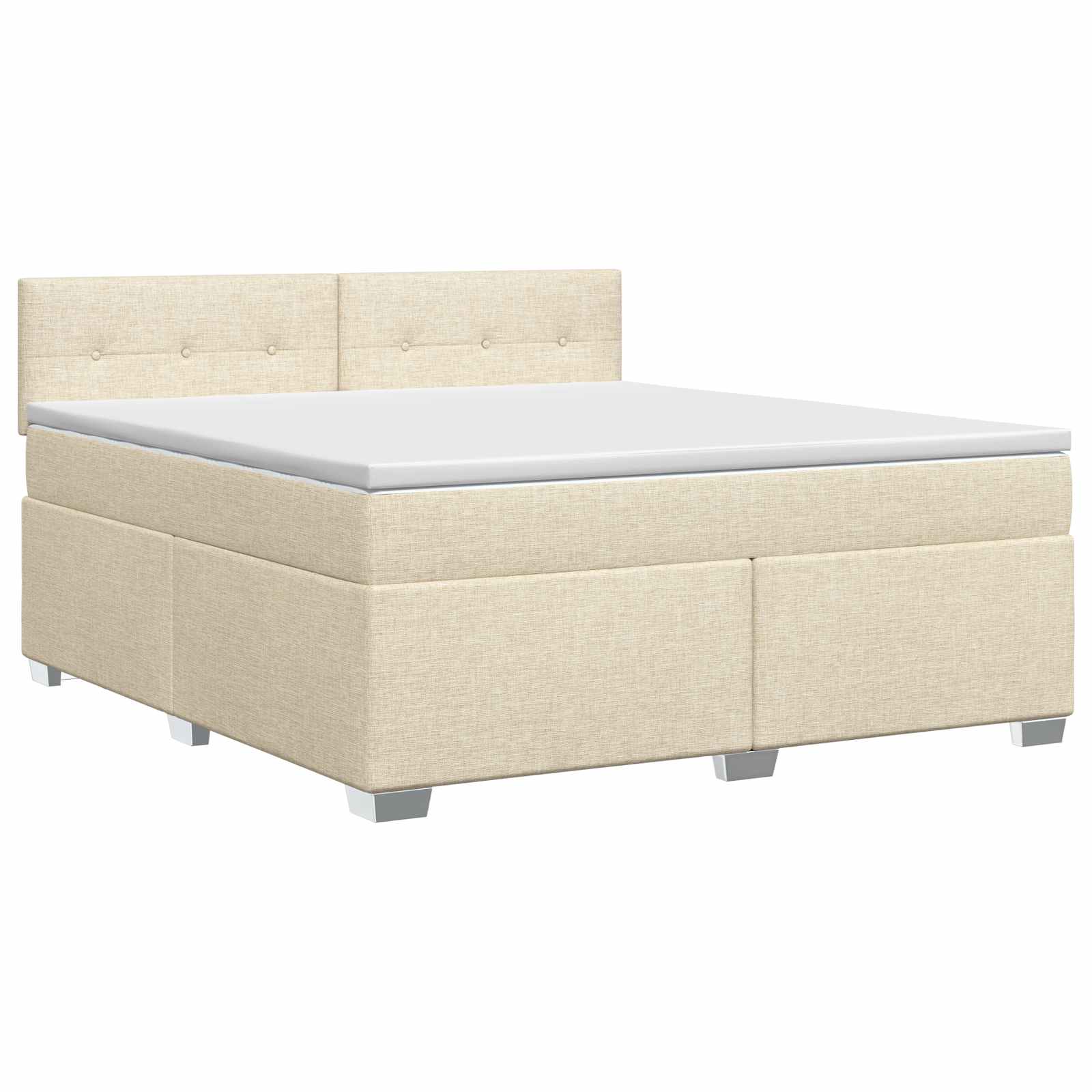 3450542_1.jpg vidaXL Posteľ boxspring s matracom Krémová 180 x 200 cm Látka – Obrázok 1