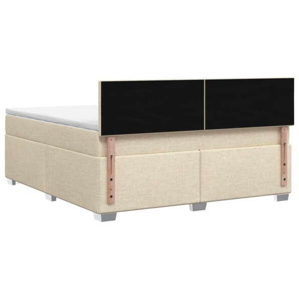 vidaXL Posteľ boxspring s matracom Krémová 180 x 200 cm Látka – Obrázok 7