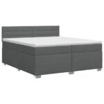 vidaXL Posteľ boxspring s matracom Tmavosivá 200 x 200 cm Látka
