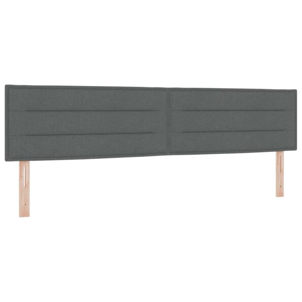 vidaXL Posteľ boxspring s matracom Tmavosivá 200 x 200 cm Látka – Obrázok 3