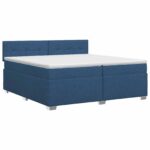 vidaXL Posteľ boxspring s matracom Modrá 200 x 200 cm Látka