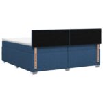 vidaXL Posteľ boxspring s matracom Modrá 200 x 200 cm Látka – Obrázok 7