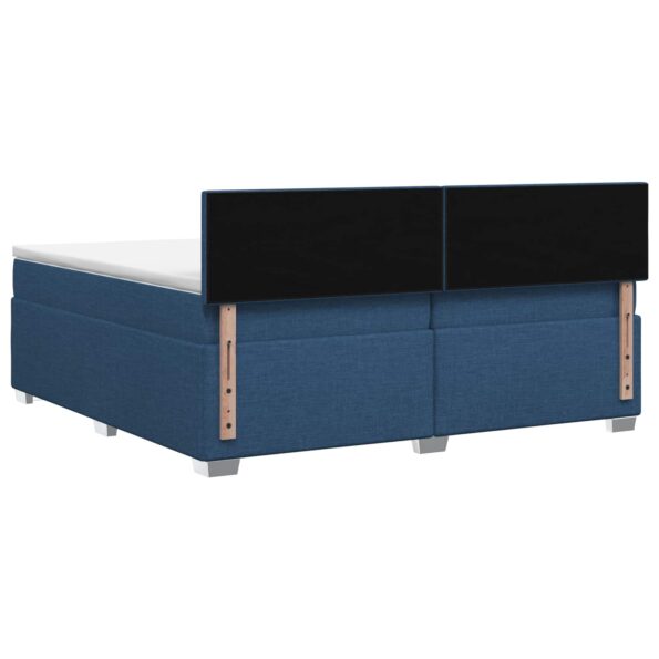 vidaXL Posteľ boxspring s matracom Modrá 200 x 200 cm Látka – Obrázok 7