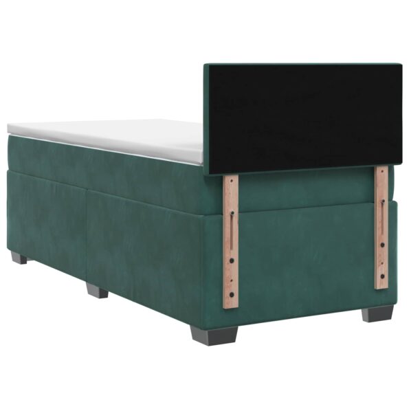vidaXL Posteľ boxspring s matracom Tmavozelená 80 x 200 cm Zamat – Obrázok 7