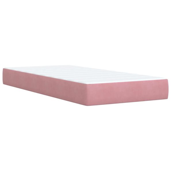 vidaXL Posteľ boxspring s matracom Ružová 80 x 200 cm Zamat – Obrázok 5