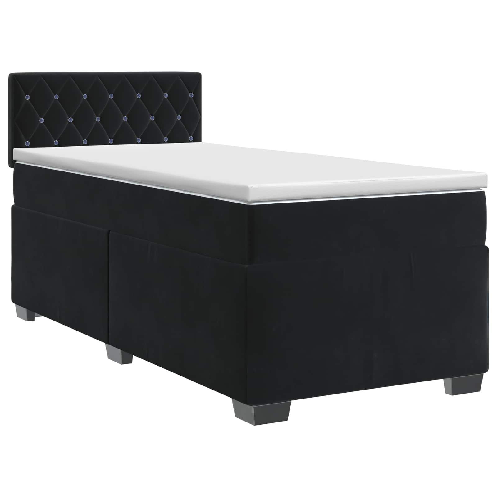 3450652_1.jpg vidaXL Posteľ boxspring s matracom Čierna 100 x 200 cm Zamat – Obrázok 1