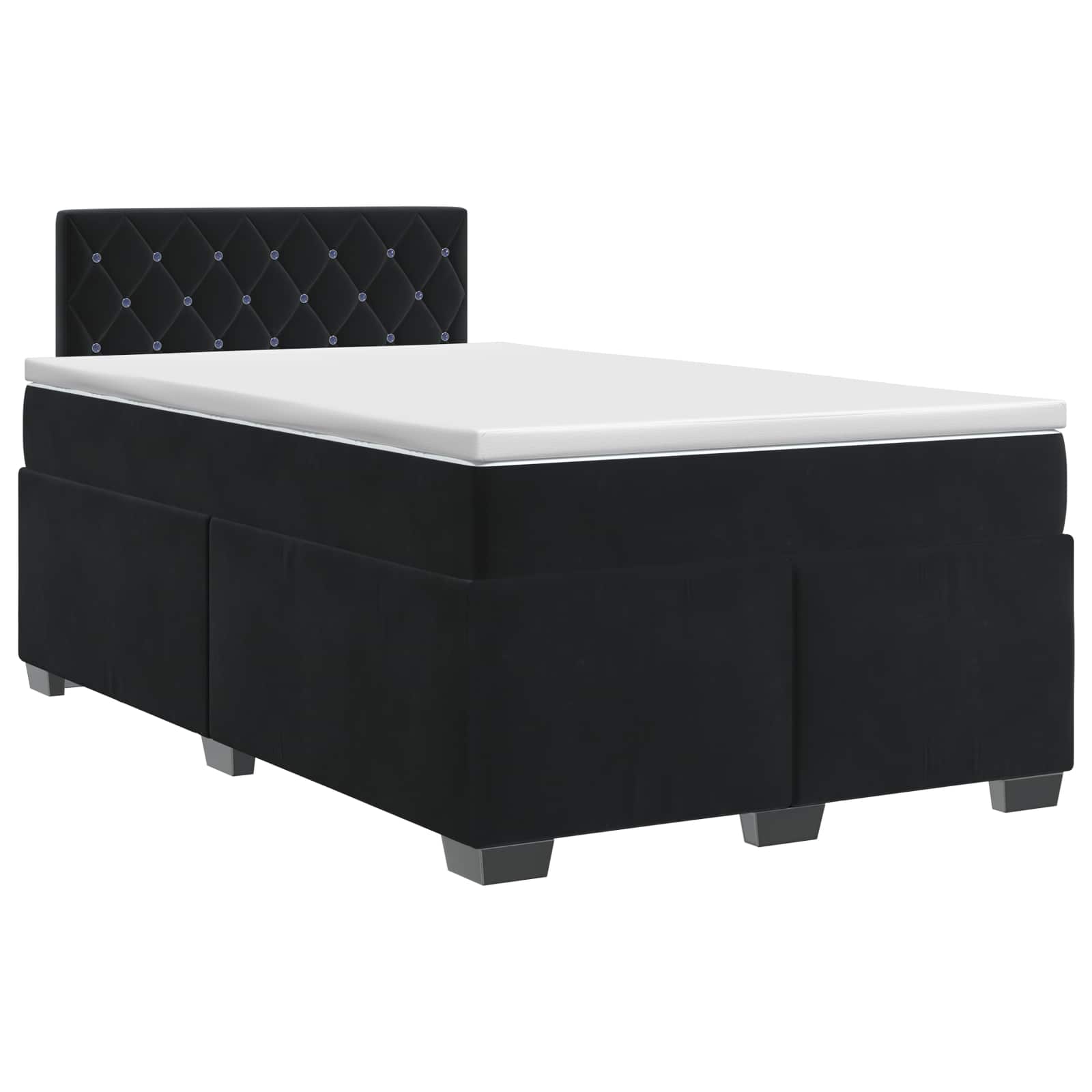 3450670_1.jpg vidaXL Posteľ boxspring s matracom Čierna 120 x 190 cm Zamat – Obrázok 1
