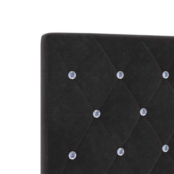 vidaXL Posteľ boxspring s matracom Čierna 120 x 190 cm Zamat – Obrázok 8