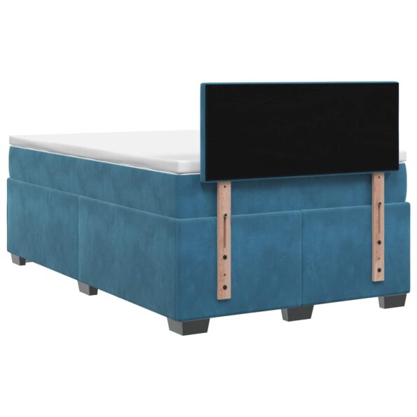 vidaXL Posteľ boxspring s matracom Modrá 120 x 190 cm Zamat – Obrázok 7