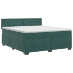 vidaXL Posteľ boxspring s matracom Tmavozelená 140 x 190 cm Zamat