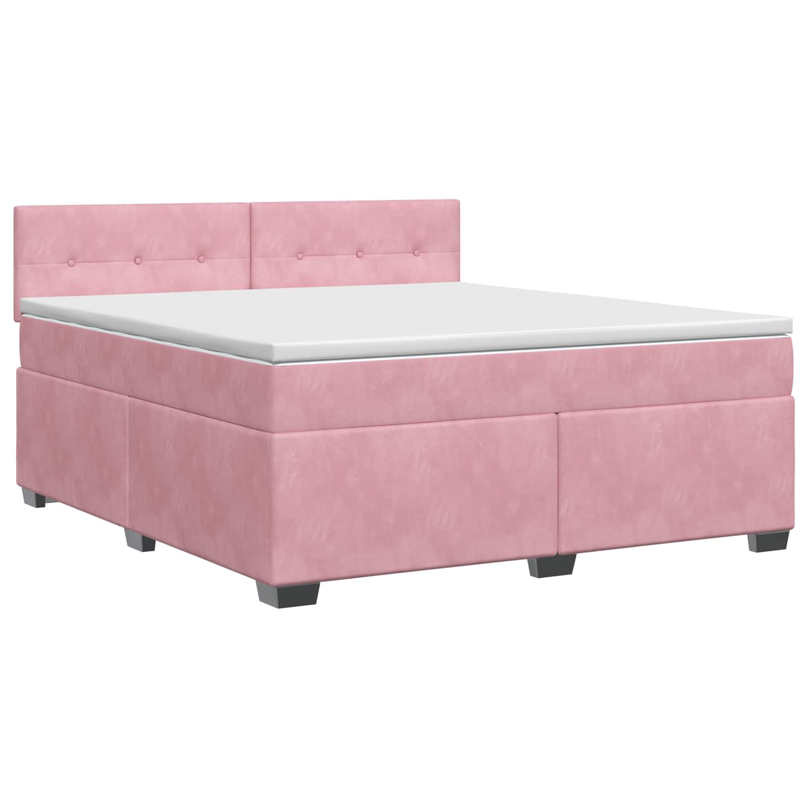 3450715_1.jpg vidaXL Posteľ boxspring s matracom Ružová 140 x 190 cm Zamat – Obrázok 1