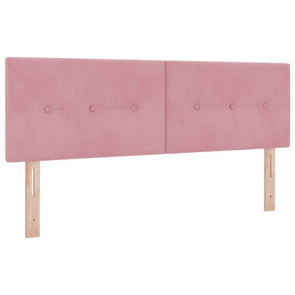 vidaXL Posteľ boxspring s matracom Ružová 140 x 190 cm Zamat – Obrázok 3