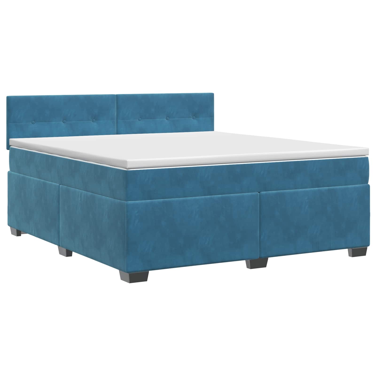 3450732_1.jpg vidaXL Posteľ boxspring s matracom Tmavomodrá 140 x 200 cm Zamat – Obrázok 1
