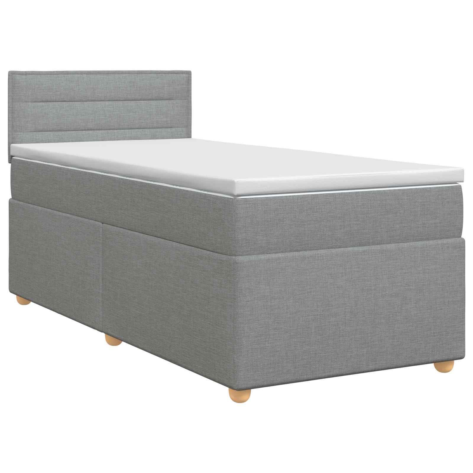 3450818_1.jpg vidaXL Posteľ boxspring s matracom Svetlosivá 80 x 200 cm Látka – Obrázok 1