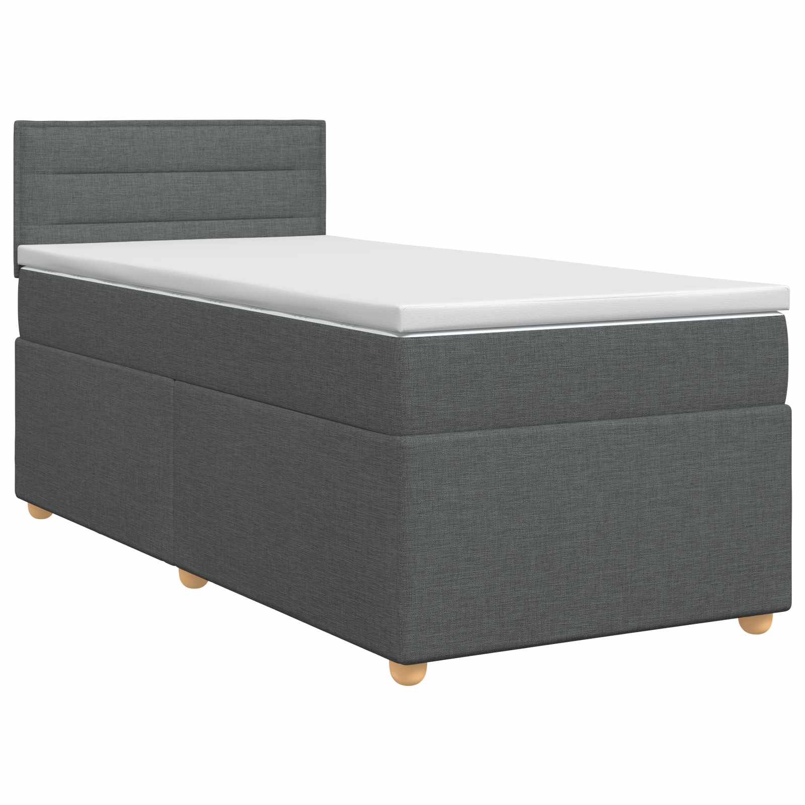 3450819_1.jpg vidaXL Posteľ boxspring s matracom Tmavosivá 80 x 200 cm Látka – Obrázok 1