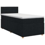vidaXL Posteľ boxspring s matracom Čierna 80 x 200 cm Látka