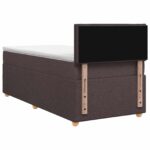 vidaXL Posteľ boxspring s matracom Tmavohnedá 80 x 200 cm Látka – Obrázok 7