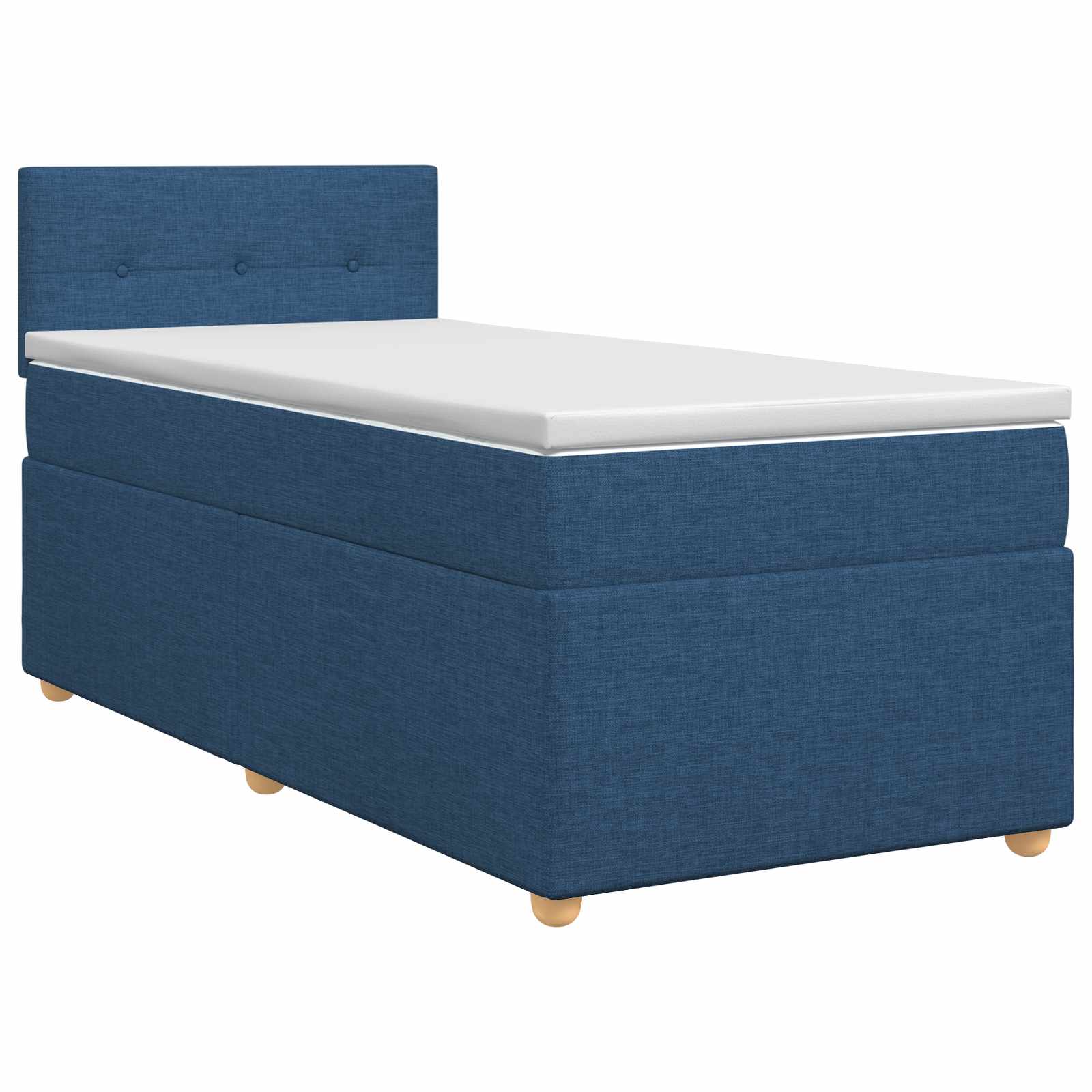 3450852_1.jpg vidaXL Posteľ boxspring s matracom Modrá 90 x 190 cm Látka – Obrázok 1