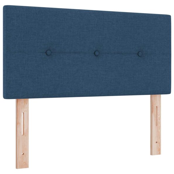 vidaXL Posteľ boxspring s matracom Modrá 90 x 190 cm Látka – Obrázok 3