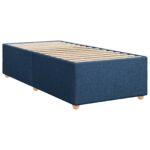 vidaXL Posteľ boxspring s matracom Modrá 90 x 190 cm Látka – Obrázok 4