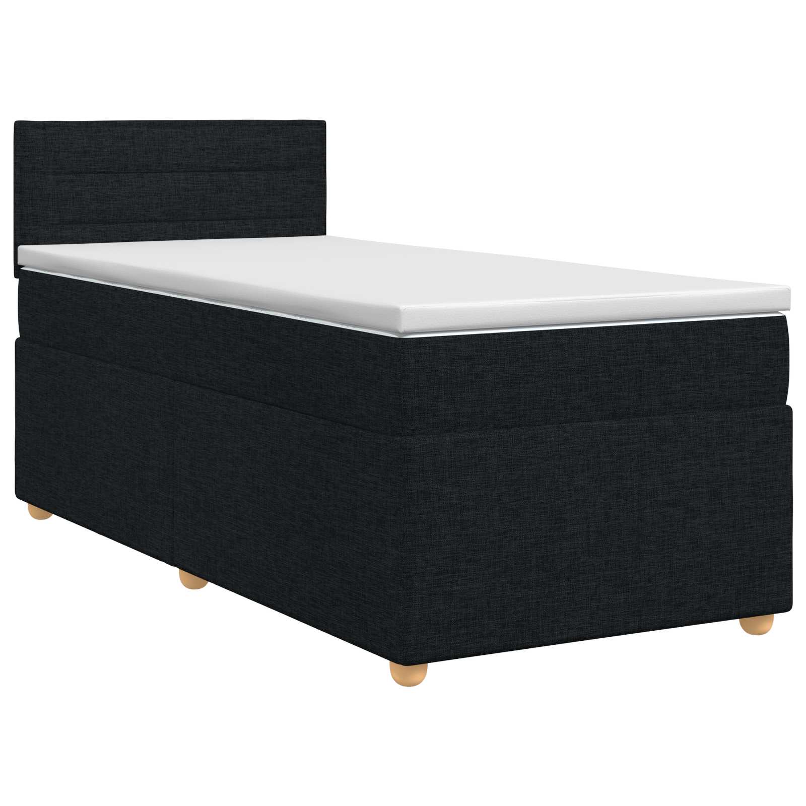 3450883_1.jpg vidaXL Posteľ boxspring s matracom Čierna 100 x 200 cm Látka – Obrázok 1